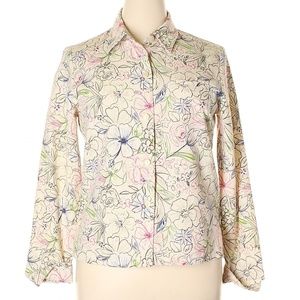 Sag Harbor Floral Long Sleeve Blouse